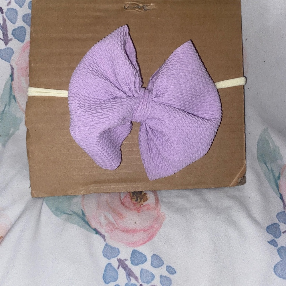 Purple Textured Bow Headband